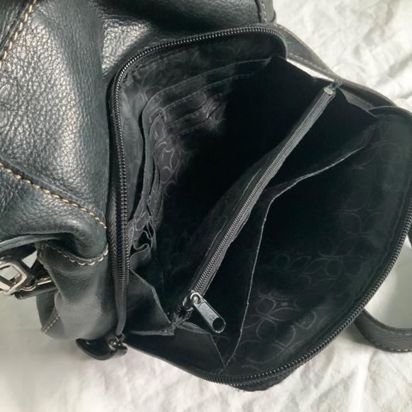 Black Leather Crossbody or Shoulder Bag by Fossil - Picture 12 of 13